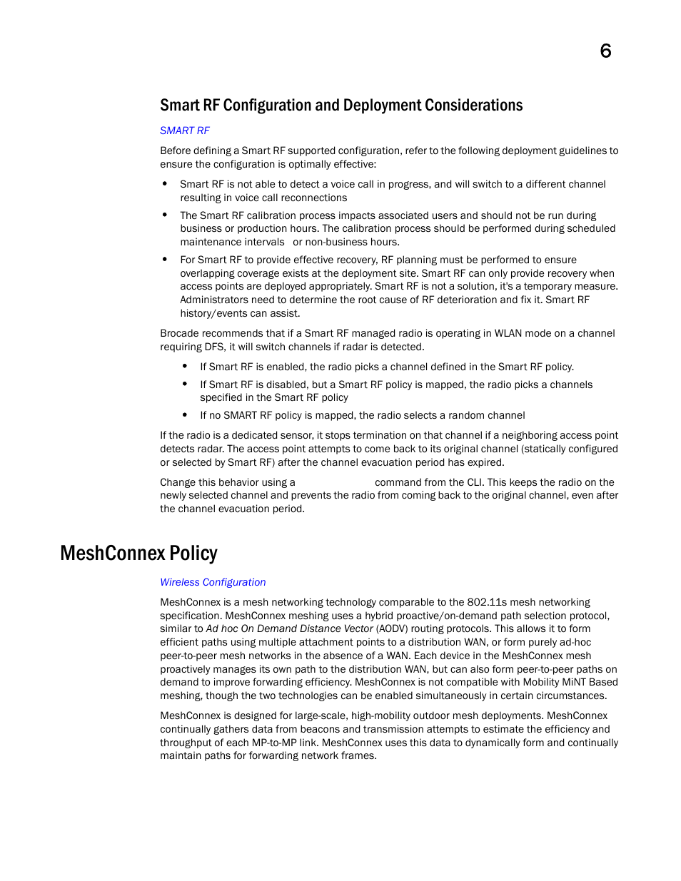 Meshconnex policy | Brocade Mobility Access Point System Reference Guide (Supporting software release 5.5.0.0 and later) User Manual | Page 485 / 854