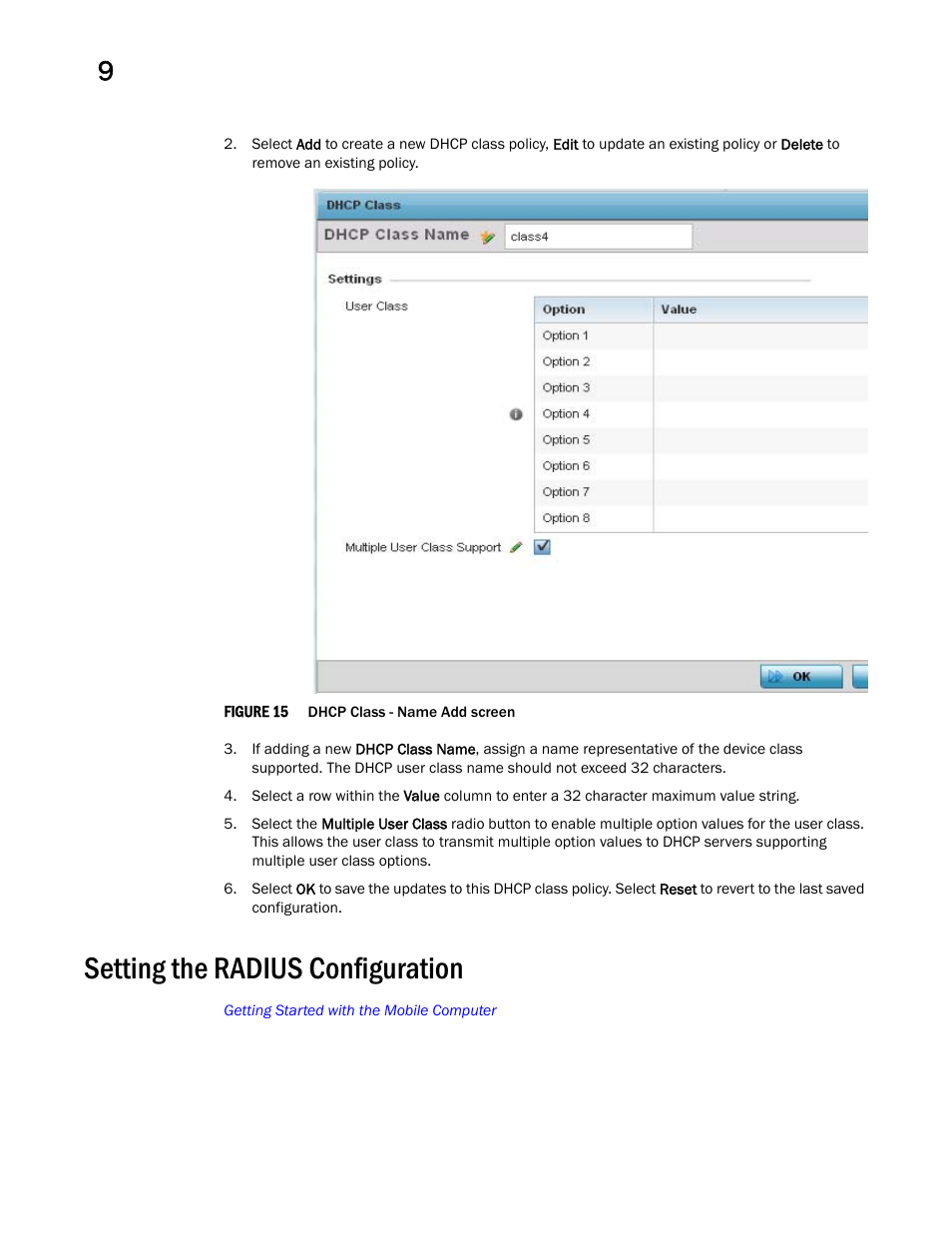 Setting the radius configuration | Brocade Mobility Access Point System Reference Guide (Supporting software release 5.5.0.0 and later) User Manual | Page 604 / 854