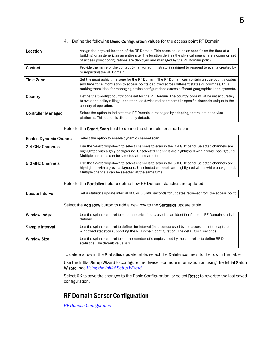 Rf domain sensor configuration | Brocade Mobility Access Point System Reference Guide (Supporting software release 5.5.0.0 and later) User Manual | Page 67 / 854
