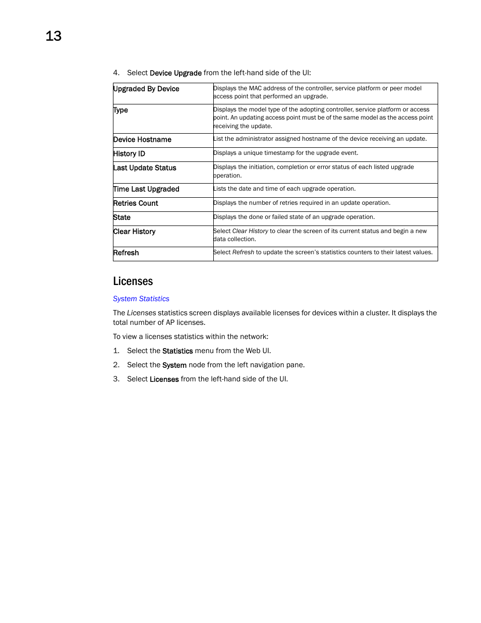 Licenses | Brocade Mobility Access Point System Reference Guide (Supporting software release 5.5.0.0 and later) User Manual | Page 714 / 854