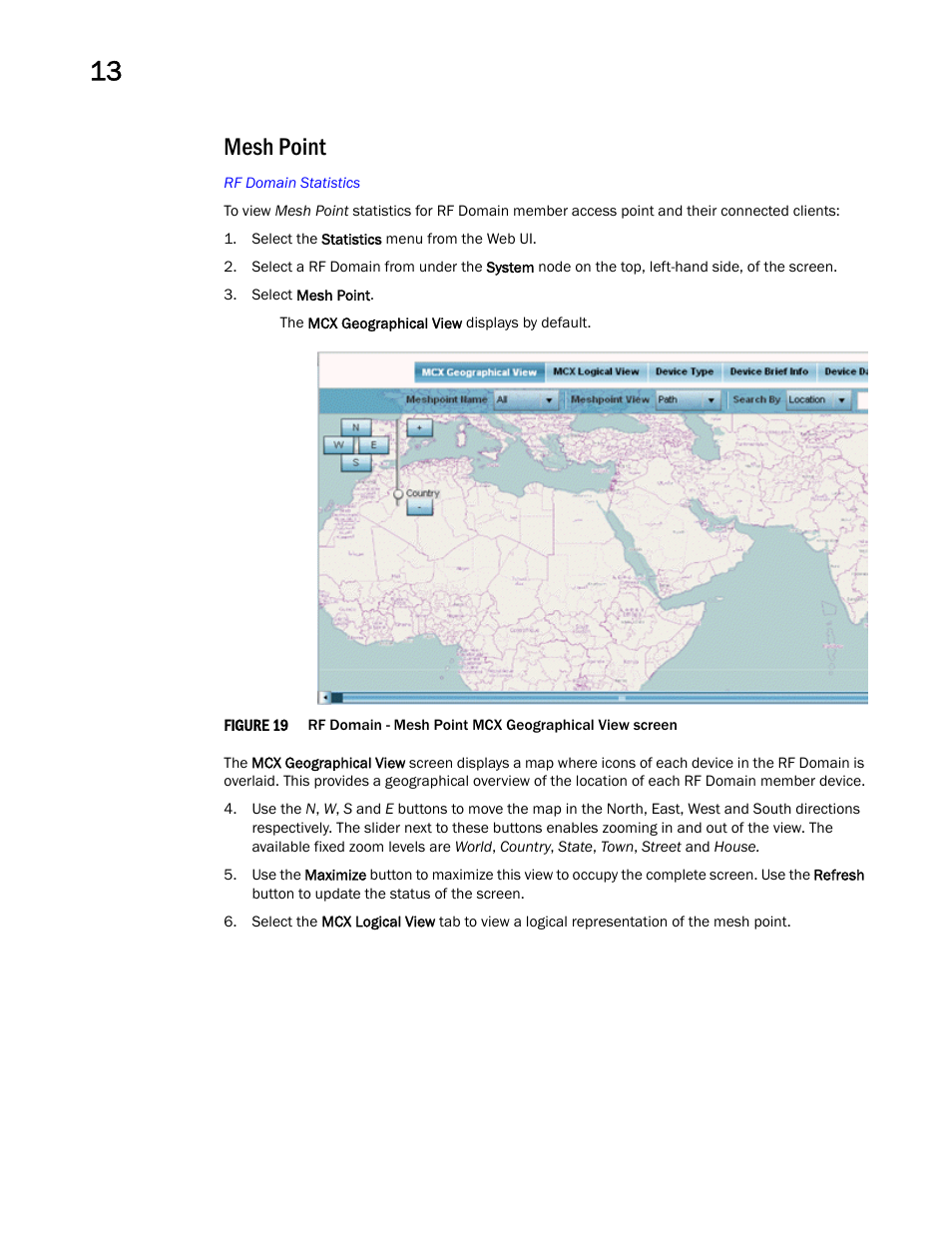 Mesh point | Brocade Mobility Access Point System Reference Guide (Supporting software release 5.5.0.0 and later) User Manual | Page 734 / 854