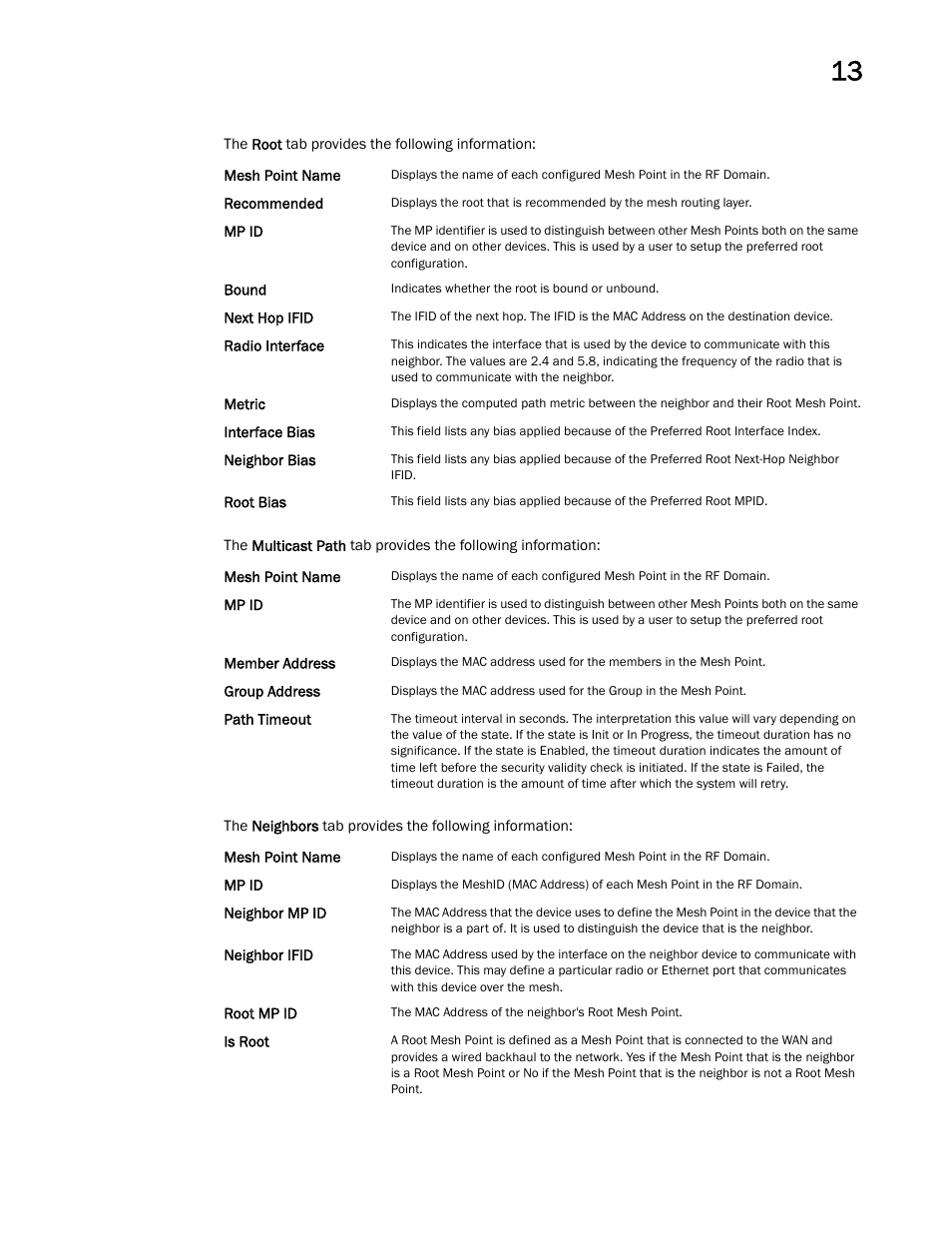 Brocade Mobility Access Point System Reference Guide (Supporting software release 5.5.0.0 and later) User Manual | Page 749 / 854