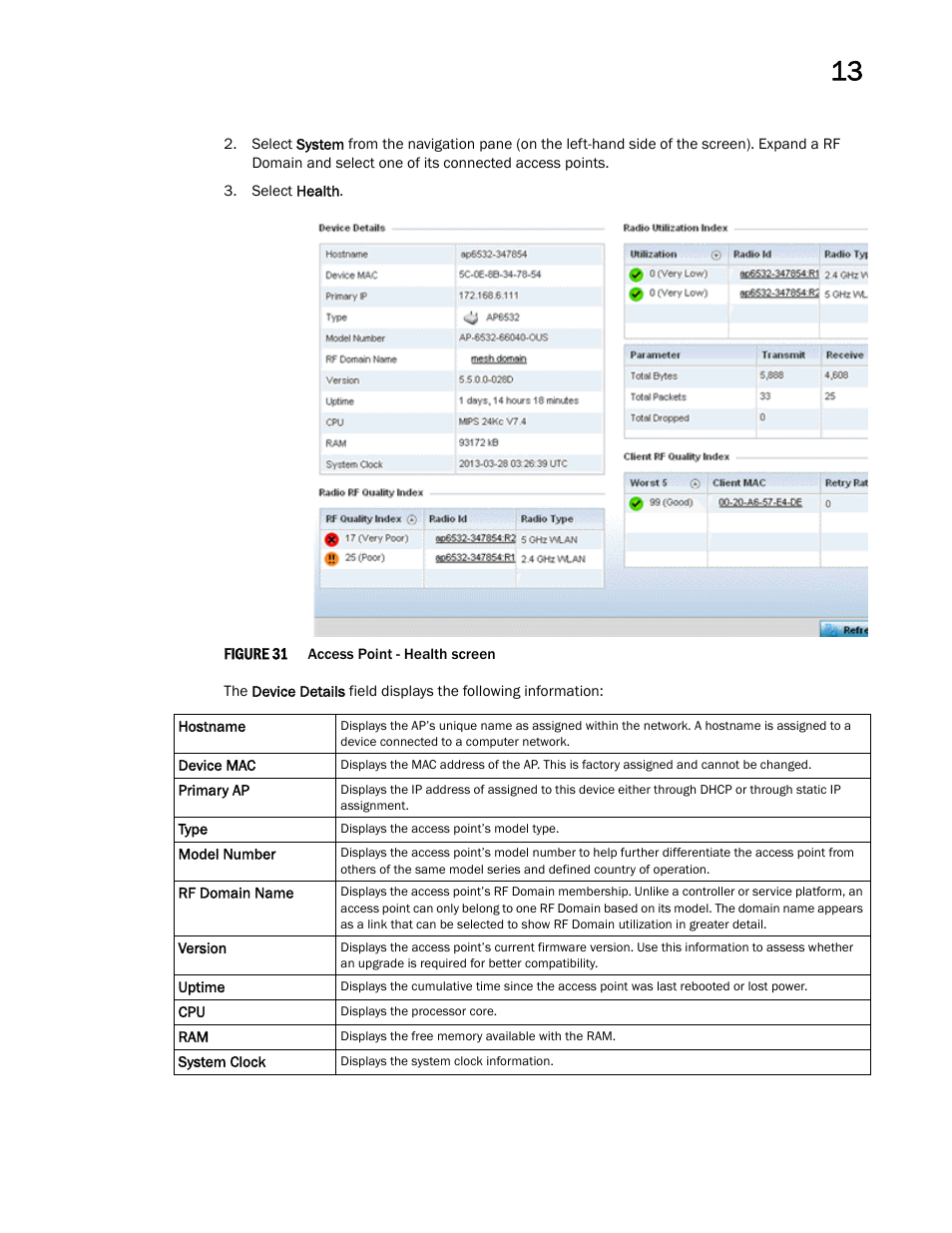 Brocade Mobility Access Point System Reference Guide (Supporting software release 5.5.0.0 and later) User Manual | Page 761 / 854