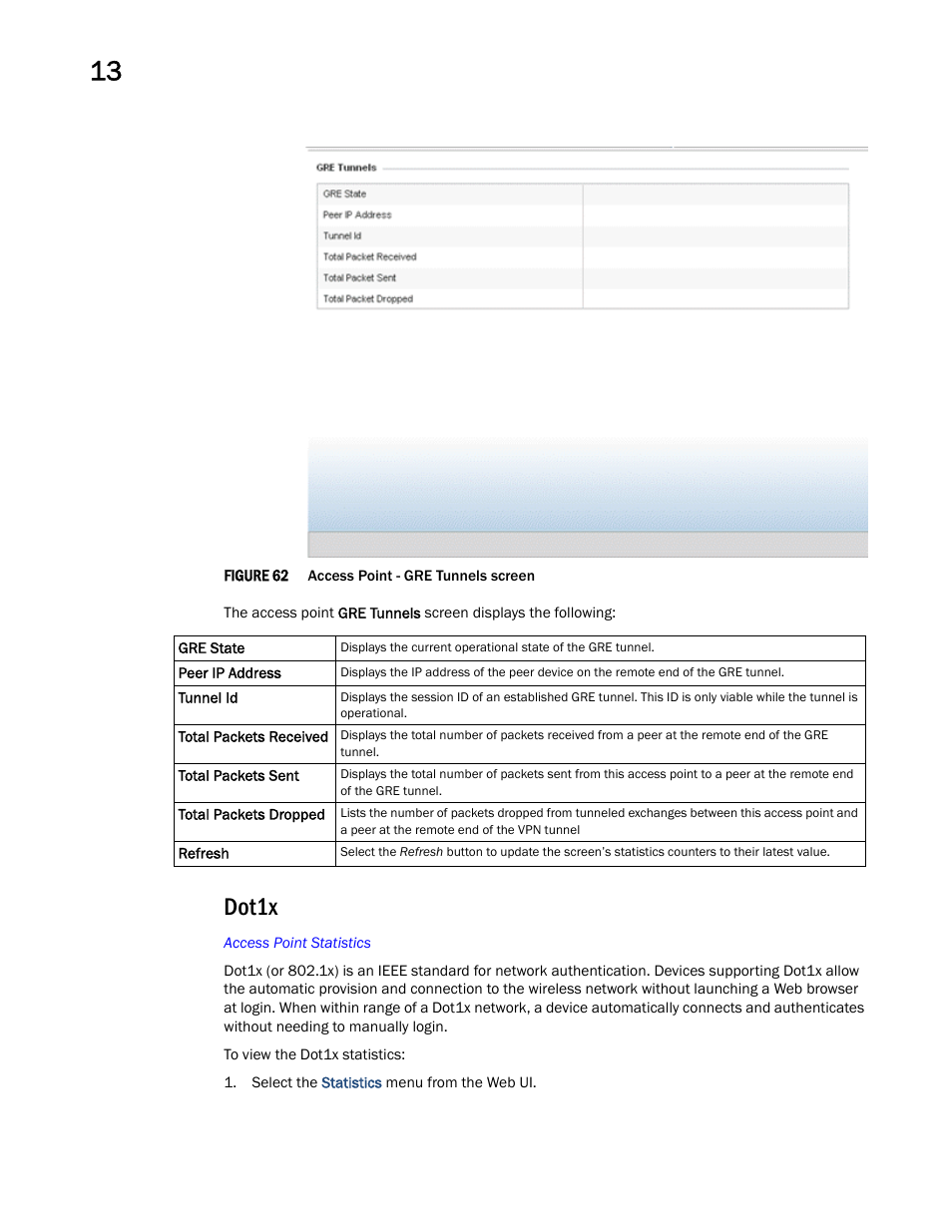 Dot1x | Brocade Mobility Access Point System Reference Guide (Supporting software release 5.5.0.0 and later) User Manual | Page 804 / 854