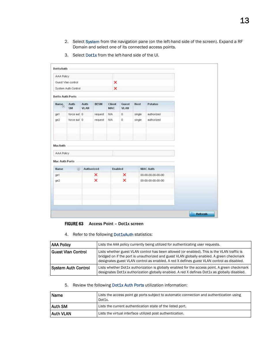 Brocade Mobility Access Point System Reference Guide (Supporting software release 5.5.0.0 and later) User Manual | Page 805 / 854