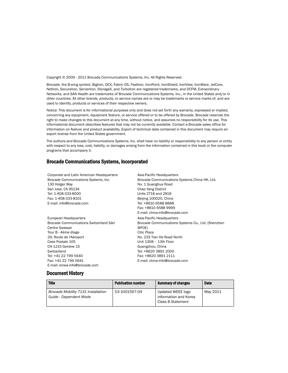 Brocade Mobility 7131 Installation Guide - Dependent Mode (Supporting software release 4.1.0.0 and later) User Manual | Page 2 / 52