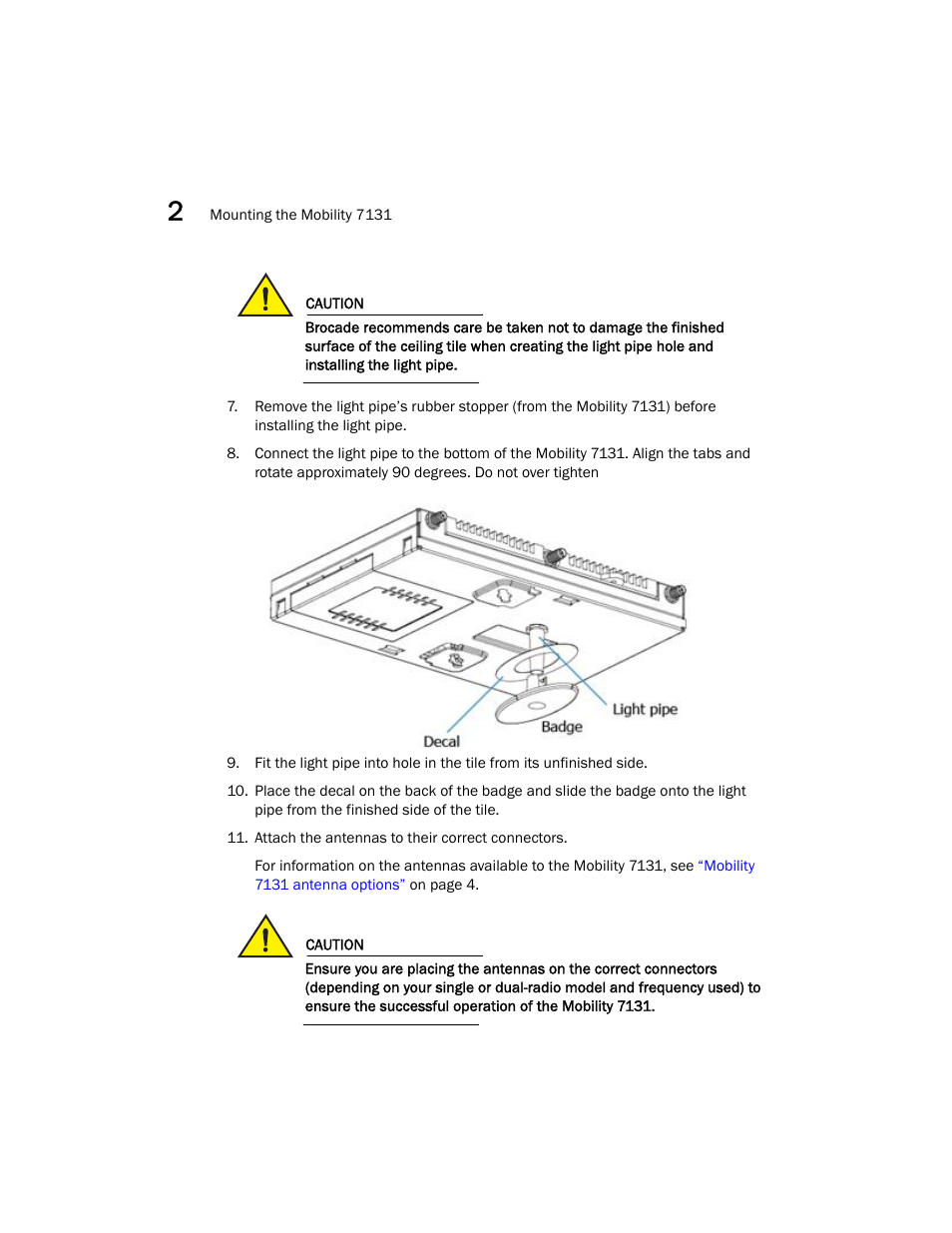 Brocade Mobility 7131 Installation Guide - Dependent Mode (Supporting software release 4.1.0.0 and later) User Manual | Page 24 / 52