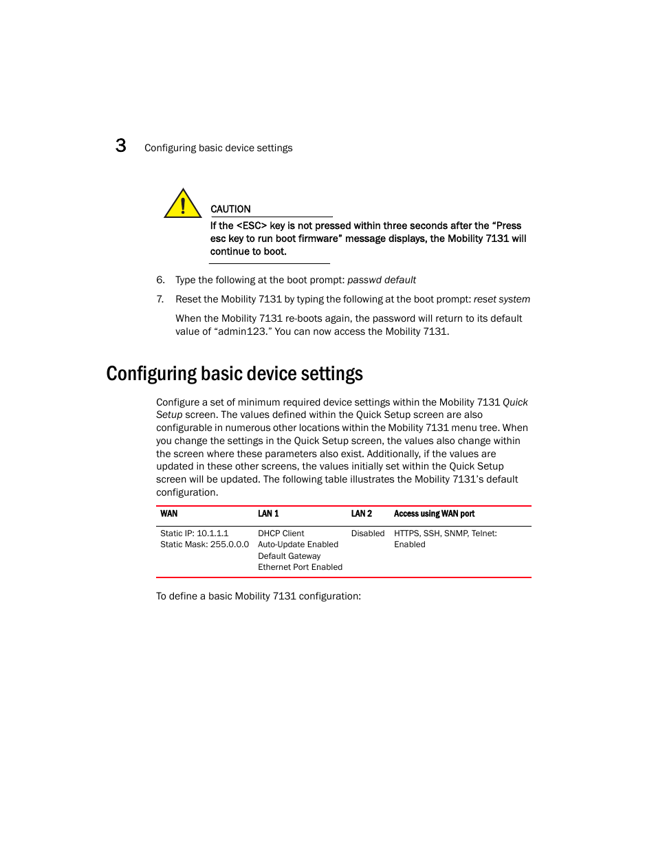 Configuring basic device settings | Brocade Mobility 7131 Installation Guide - Dependent Mode (Supporting software release 4.1.0.0 and later) User Manual | Page 32 / 52