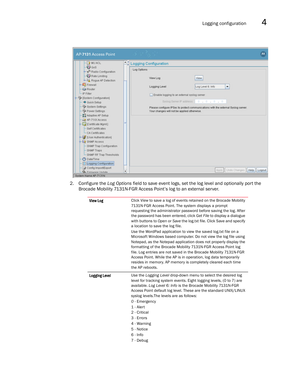 Brocade Mobility 7131N-FGR Access Point Product Reference Guide (Supporting software release 4.0.0.0-35GRN and later) User Manual | Page 103 / 593