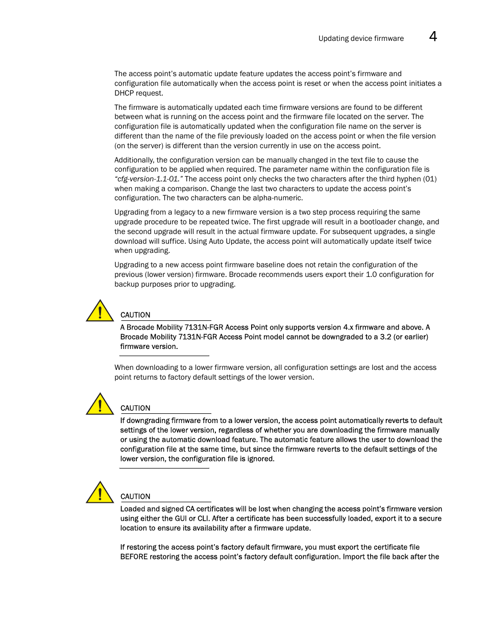 Brocade Mobility 7131N-FGR Access Point Product Reference Guide (Supporting software release 4.0.0.0-35GRN and later) User Manual | Page 107 / 593