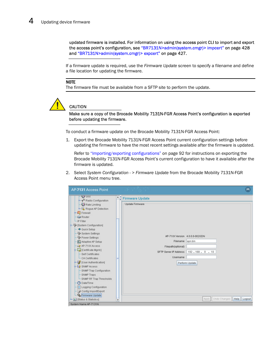 Brocade Mobility 7131N-FGR Access Point Product Reference Guide (Supporting software release 4.0.0.0-35GRN and later) User Manual | Page 108 / 593