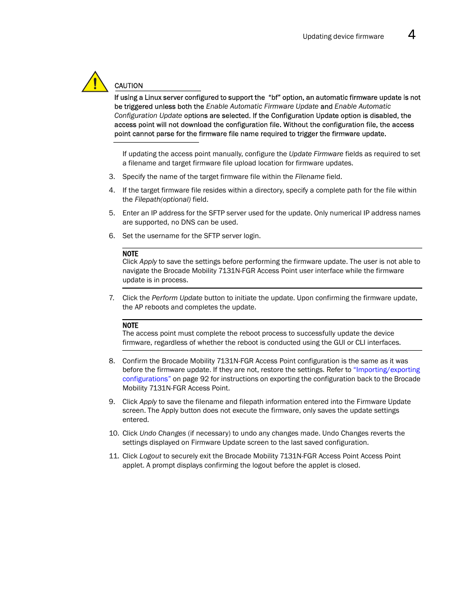 Brocade Mobility 7131N-FGR Access Point Product Reference Guide (Supporting software release 4.0.0.0-35GRN and later) User Manual | Page 109 / 593