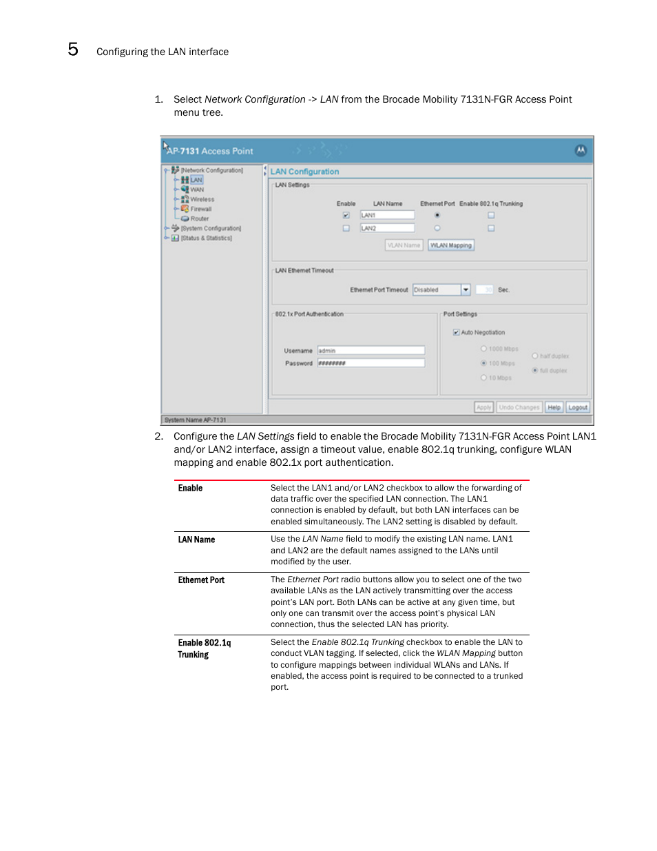 Brocade Mobility 7131N-FGR Access Point Product Reference Guide (Supporting software release 4.0.0.0-35GRN and later) User Manual | Page 112 / 593