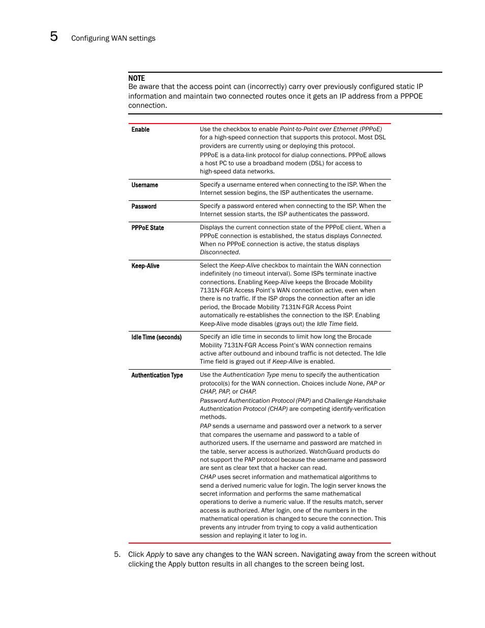 Brocade Mobility 7131N-FGR Access Point Product Reference Guide (Supporting software release 4.0.0.0-35GRN and later) User Manual | Page 126 / 593