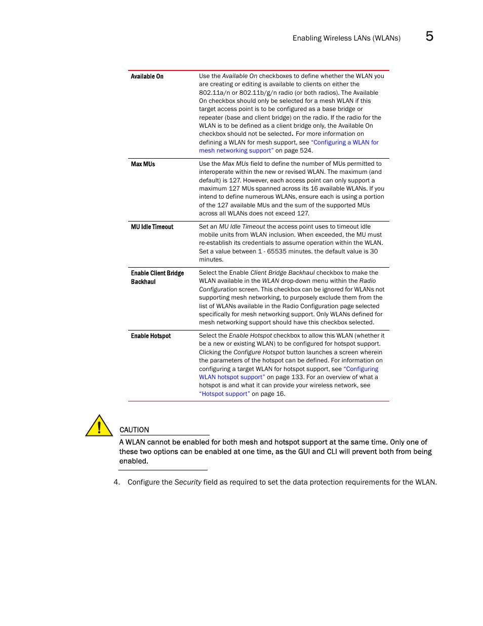Brocade Mobility 7131N-FGR Access Point Product Reference Guide (Supporting software release 4.0.0.0-35GRN and later) User Manual | Page 135 / 593