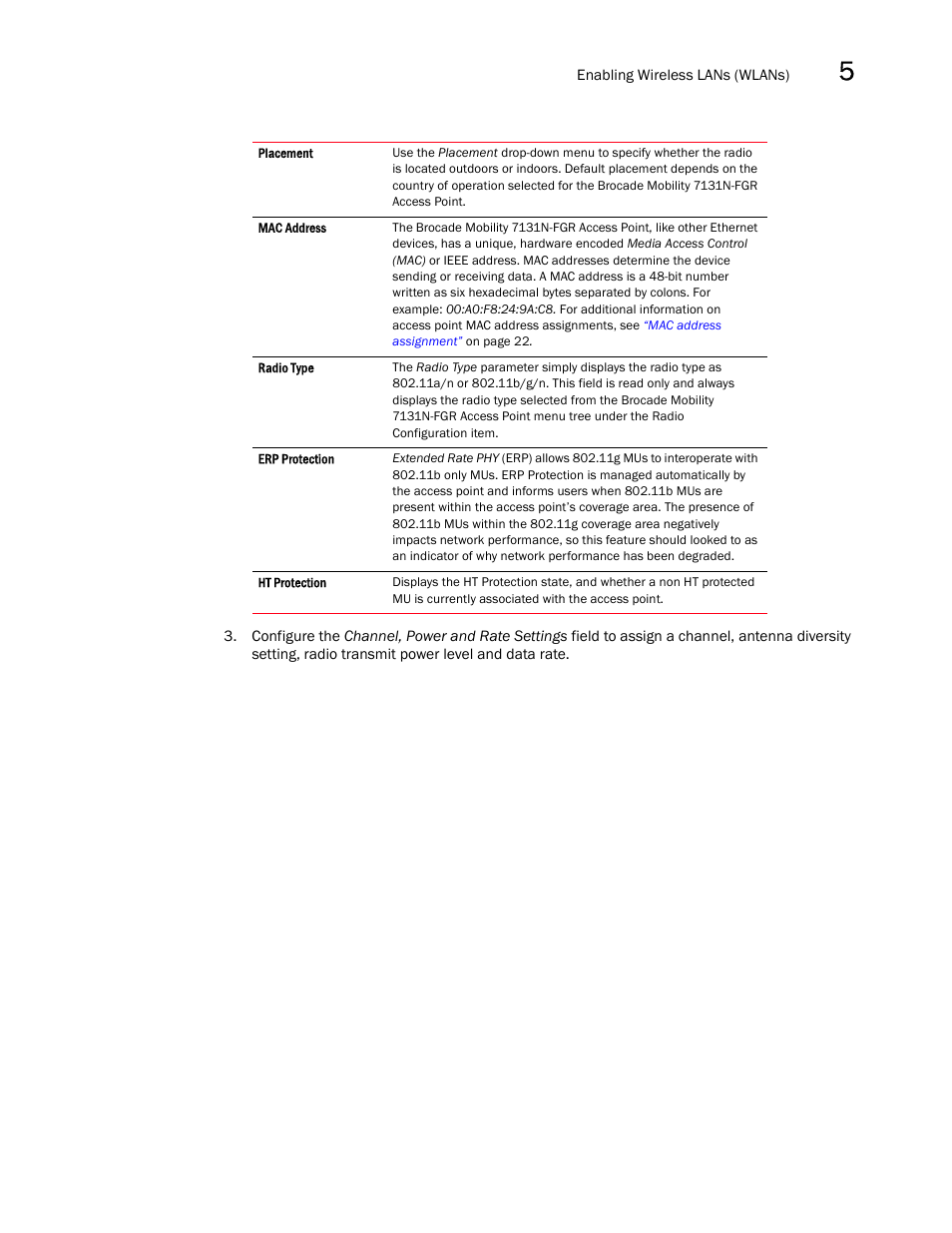 Brocade Mobility 7131N-FGR Access Point Product Reference Guide (Supporting software release 4.0.0.0-35GRN and later) User Manual | Page 155 / 593
