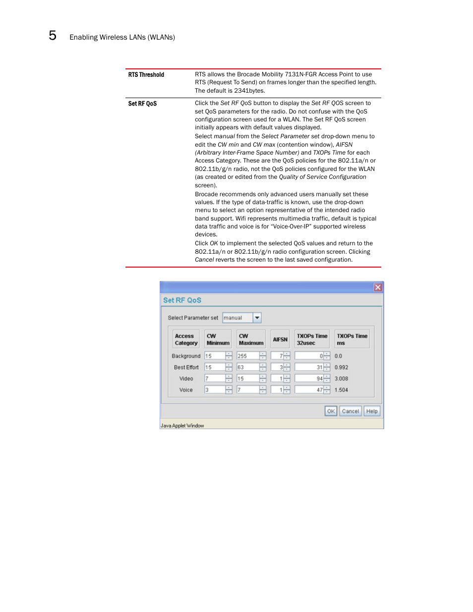 Brocade Mobility 7131N-FGR Access Point Product Reference Guide (Supporting software release 4.0.0.0-35GRN and later) User Manual | Page 160 / 593