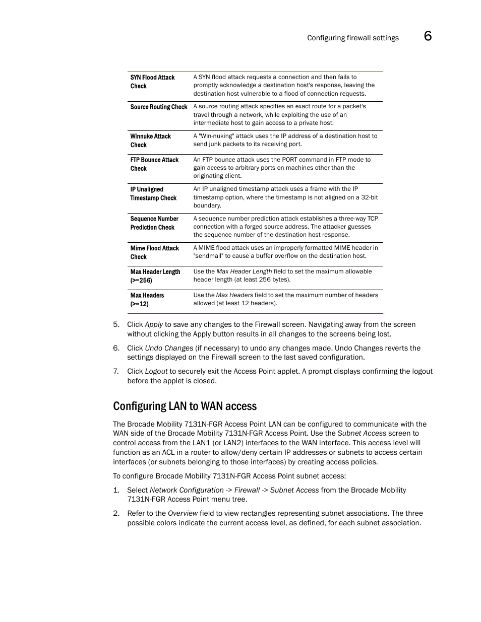 Configuring lan to wan access | Brocade Mobility 7131N-FGR Access Point Product Reference Guide (Supporting software release 4.0.0.0-35GRN and later) User Manual | Page 185 / 593