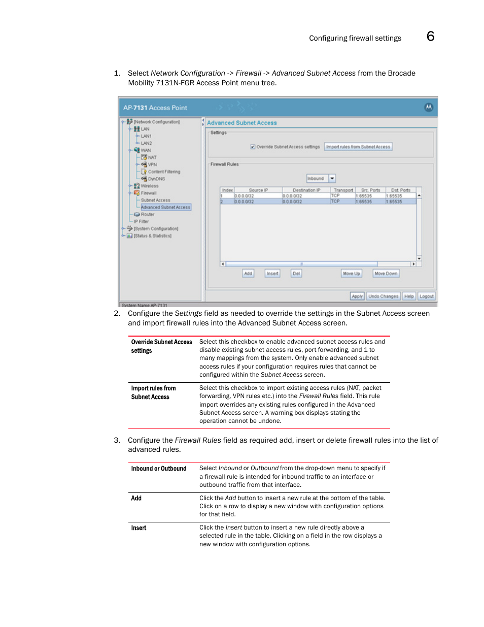 Brocade Mobility 7131N-FGR Access Point Product Reference Guide (Supporting software release 4.0.0.0-35GRN and later) User Manual | Page 189 / 593