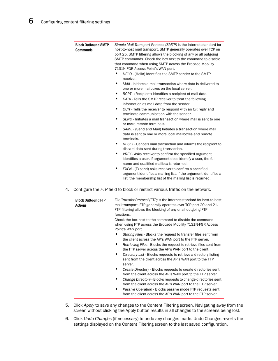 Brocade Mobility 7131N-FGR Access Point Product Reference Guide (Supporting software release 4.0.0.0-35GRN and later) User Manual | Page 206 / 593