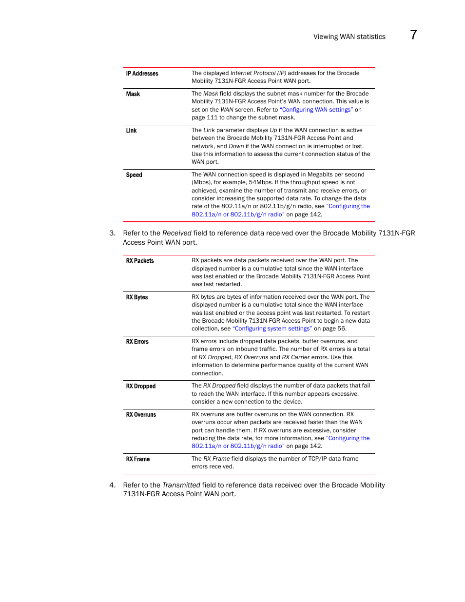 Brocade Mobility 7131N-FGR Access Point Product Reference Guide (Supporting software release 4.0.0.0-35GRN and later) User Manual | Page 229 / 593