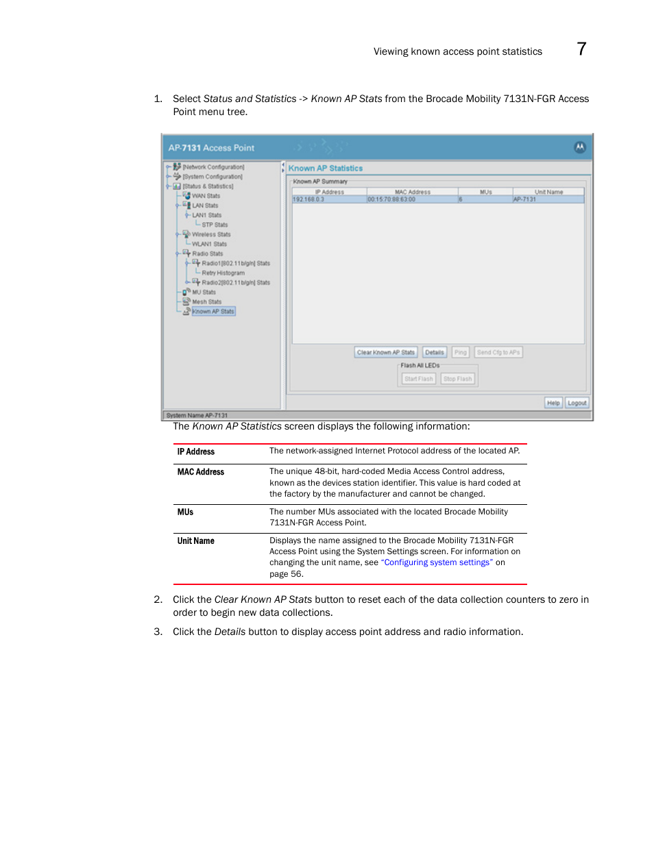 Brocade Mobility 7131N-FGR Access Point Product Reference Guide (Supporting software release 4.0.0.0-35GRN and later) User Manual | Page 253 / 593