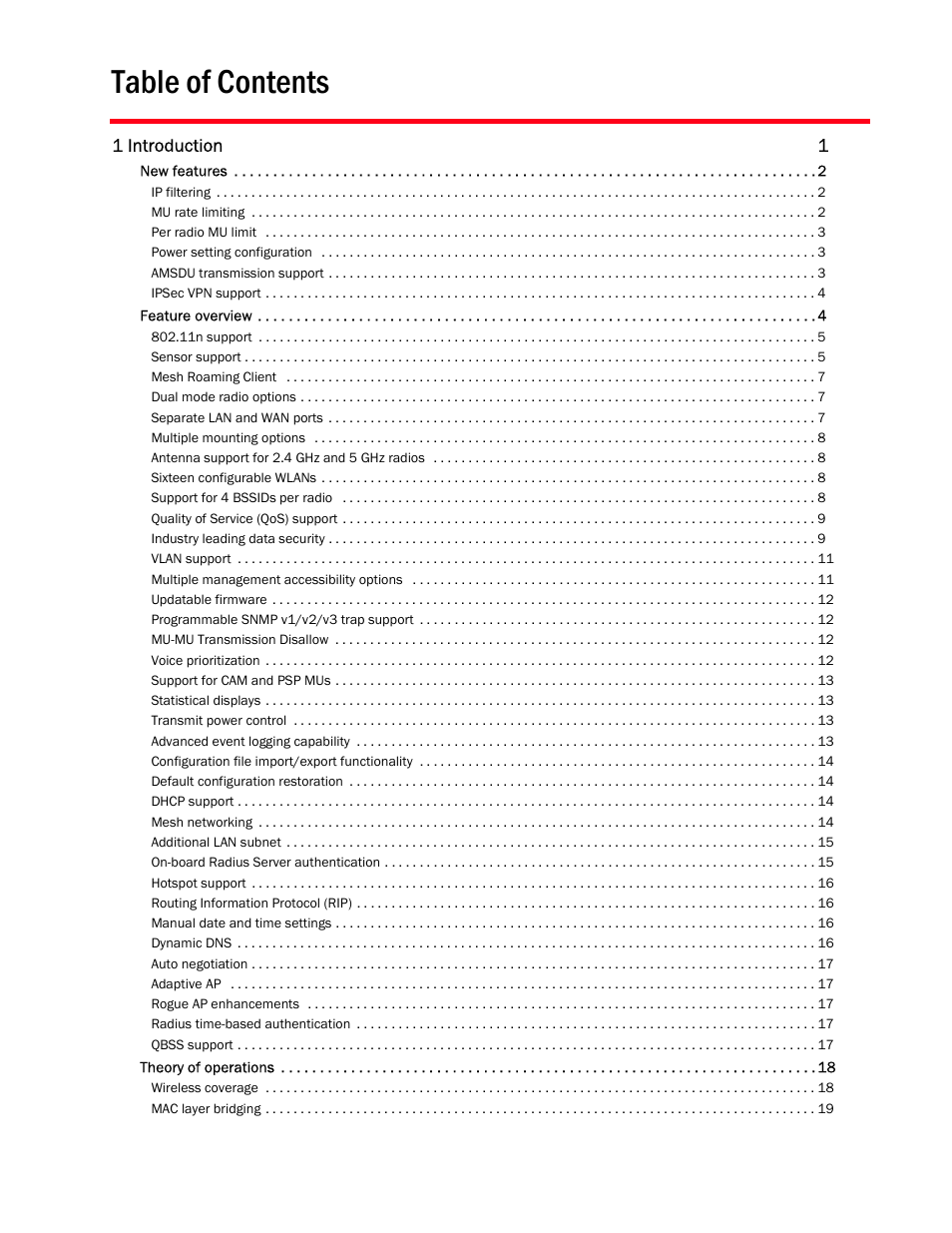 Brocade Mobility 7131N-FGR Access Point Product Reference Guide (Supporting software release 4.0.0.0-35GRN and later) User Manual | Page 3 / 593
