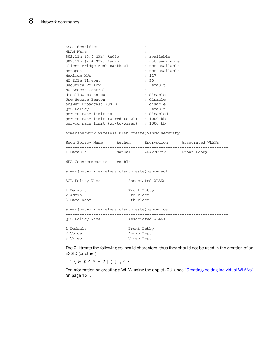 Brocade Mobility 7131N-FGR Access Point Product Reference Guide (Supporting software release 4.0.0.0-35GRN and later) User Manual | Page 326 / 593