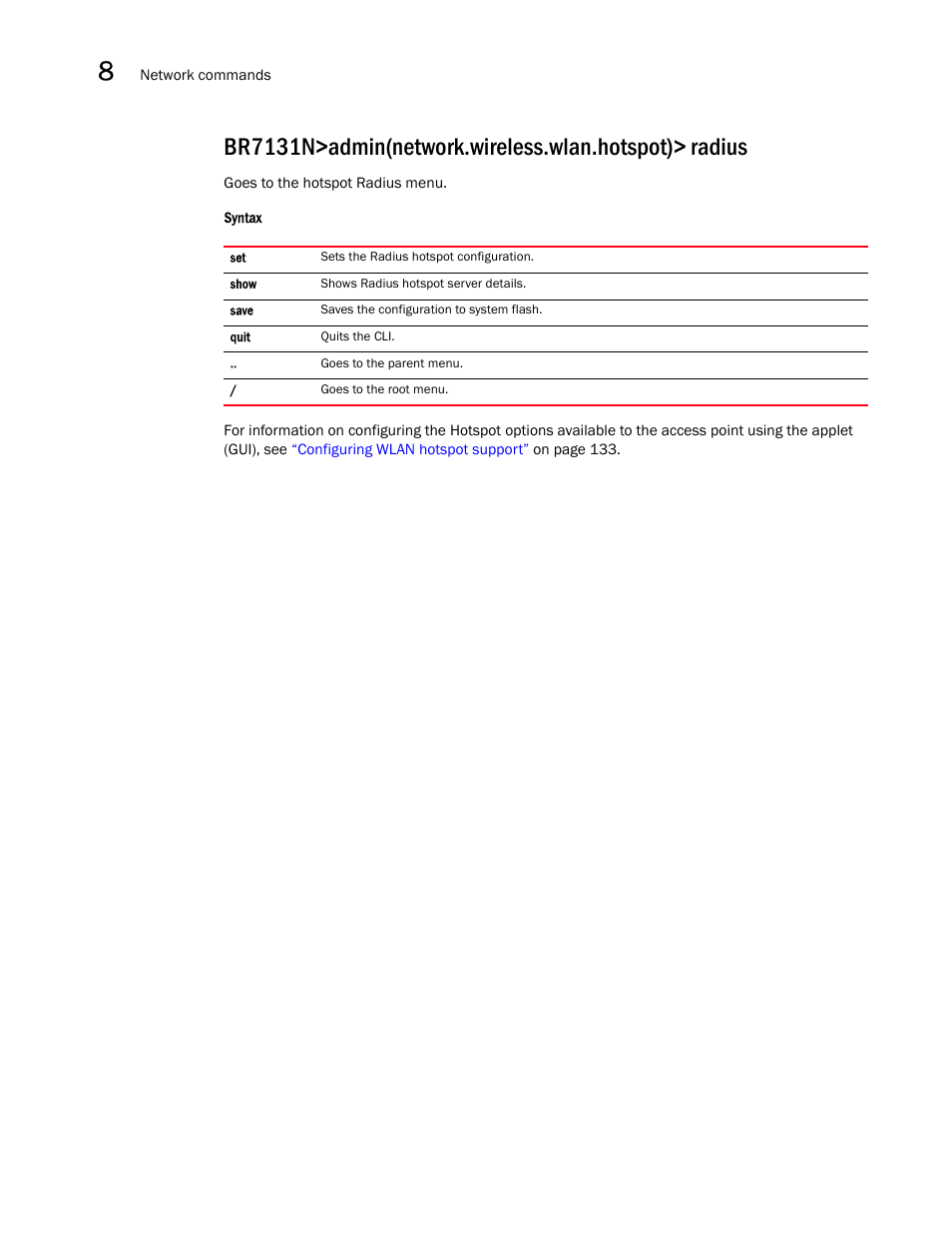 Brocade Mobility 7131N-FGR Access Point Product Reference Guide (Supporting software release 4.0.0.0-35GRN and later) User Manual | Page 332 / 593