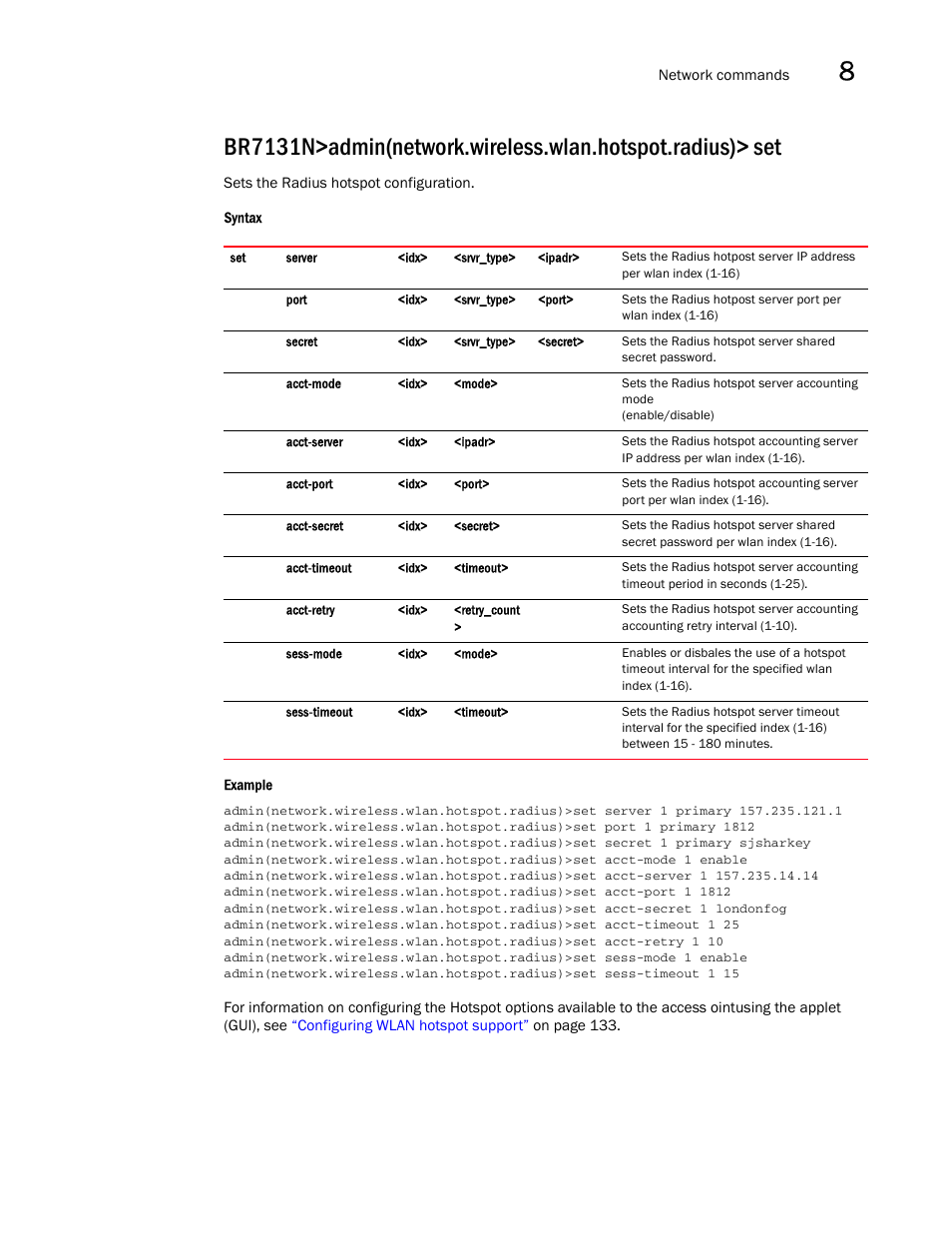Brocade Mobility 7131N-FGR Access Point Product Reference Guide (Supporting software release 4.0.0.0-35GRN and later) User Manual | Page 333 / 593