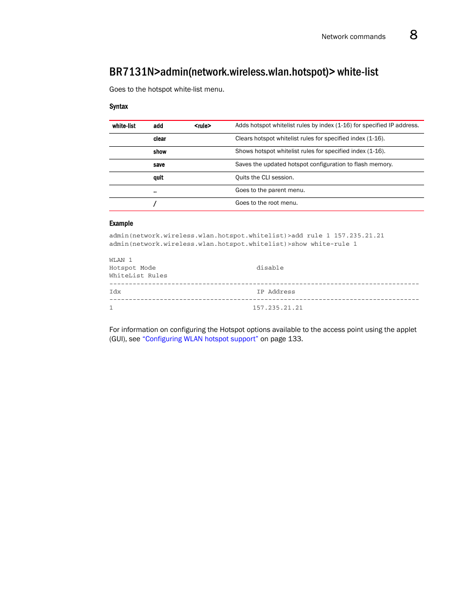 Brocade Mobility 7131N-FGR Access Point Product Reference Guide (Supporting software release 4.0.0.0-35GRN and later) User Manual | Page 335 / 593