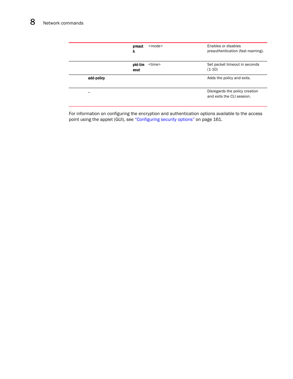 Brocade Mobility 7131N-FGR Access Point Product Reference Guide (Supporting software release 4.0.0.0-35GRN and later) User Manual | Page 340 / 593