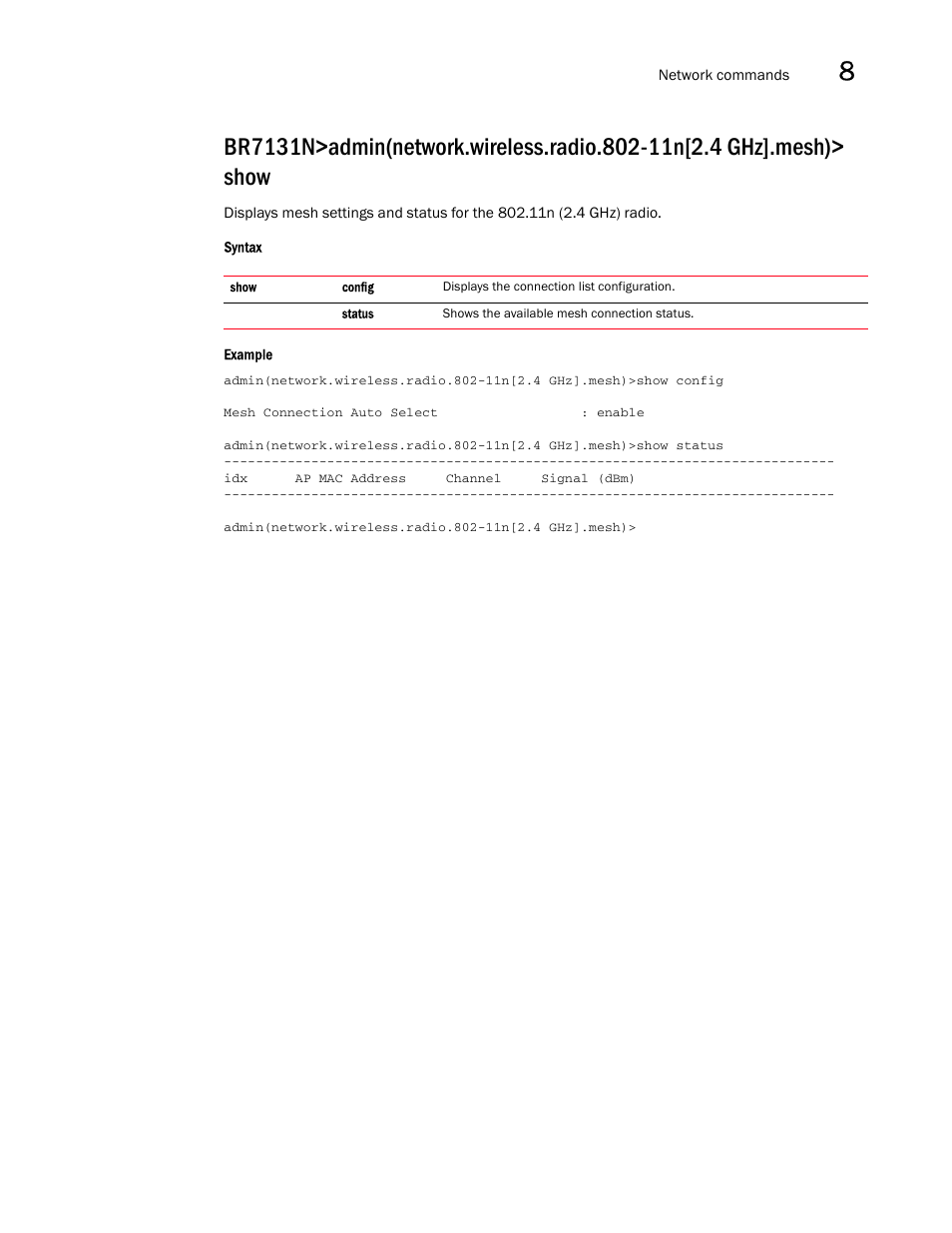 Brocade Mobility 7131N-FGR Access Point Product Reference Guide (Supporting software release 4.0.0.0-35GRN and later) User Manual | Page 361 / 593