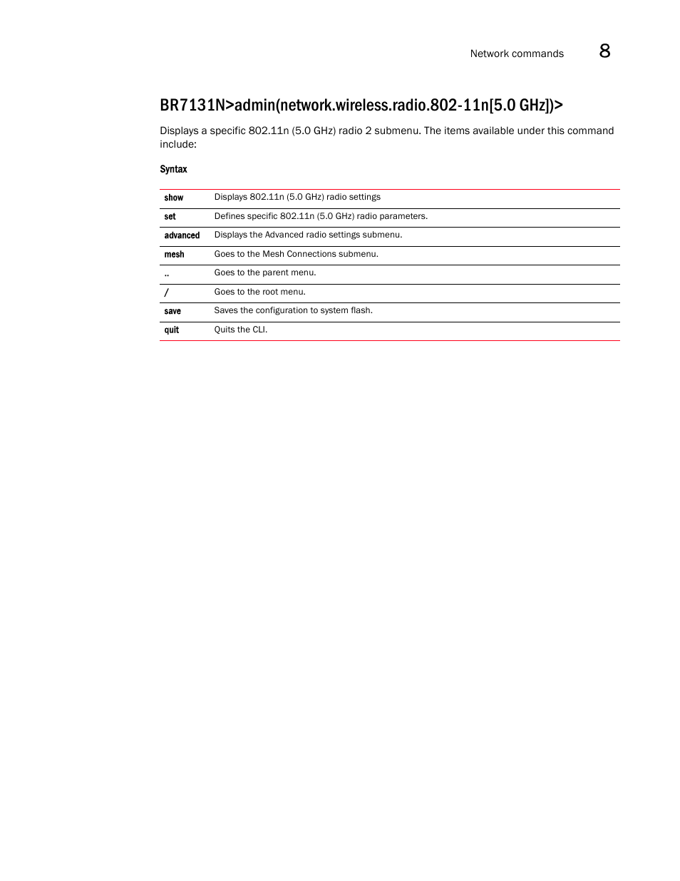Brocade Mobility 7131N-FGR Access Point Product Reference Guide (Supporting software release 4.0.0.0-35GRN and later) User Manual | Page 365 / 593