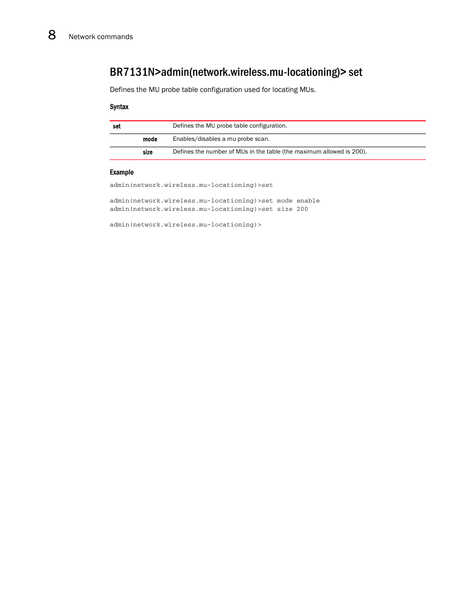 Brocade Mobility 7131N-FGR Access Point Product Reference Guide (Supporting software release 4.0.0.0-35GRN and later) User Manual | Page 400 / 593