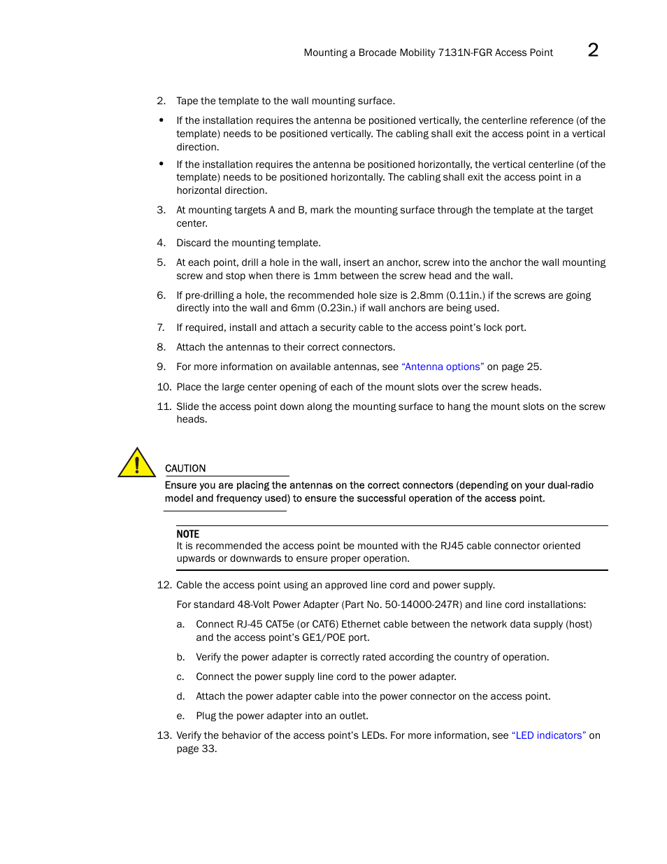Brocade Mobility 7131N-FGR Access Point Product Reference Guide (Supporting software release 4.0.0.0-35GRN and later) User Manual | Page 41 / 593