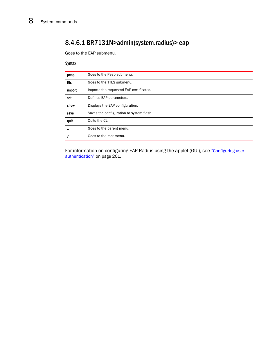 Brocade Mobility 7131N-FGR Access Point Product Reference Guide (Supporting software release 4.0.0.0-35GRN and later) User Manual | Page 468 / 593