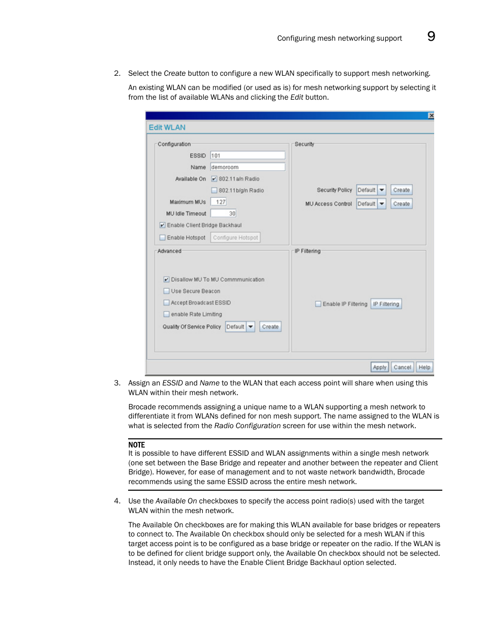 Brocade Mobility 7131N-FGR Access Point Product Reference Guide (Supporting software release 4.0.0.0-35GRN and later) User Manual | Page 537 / 593
