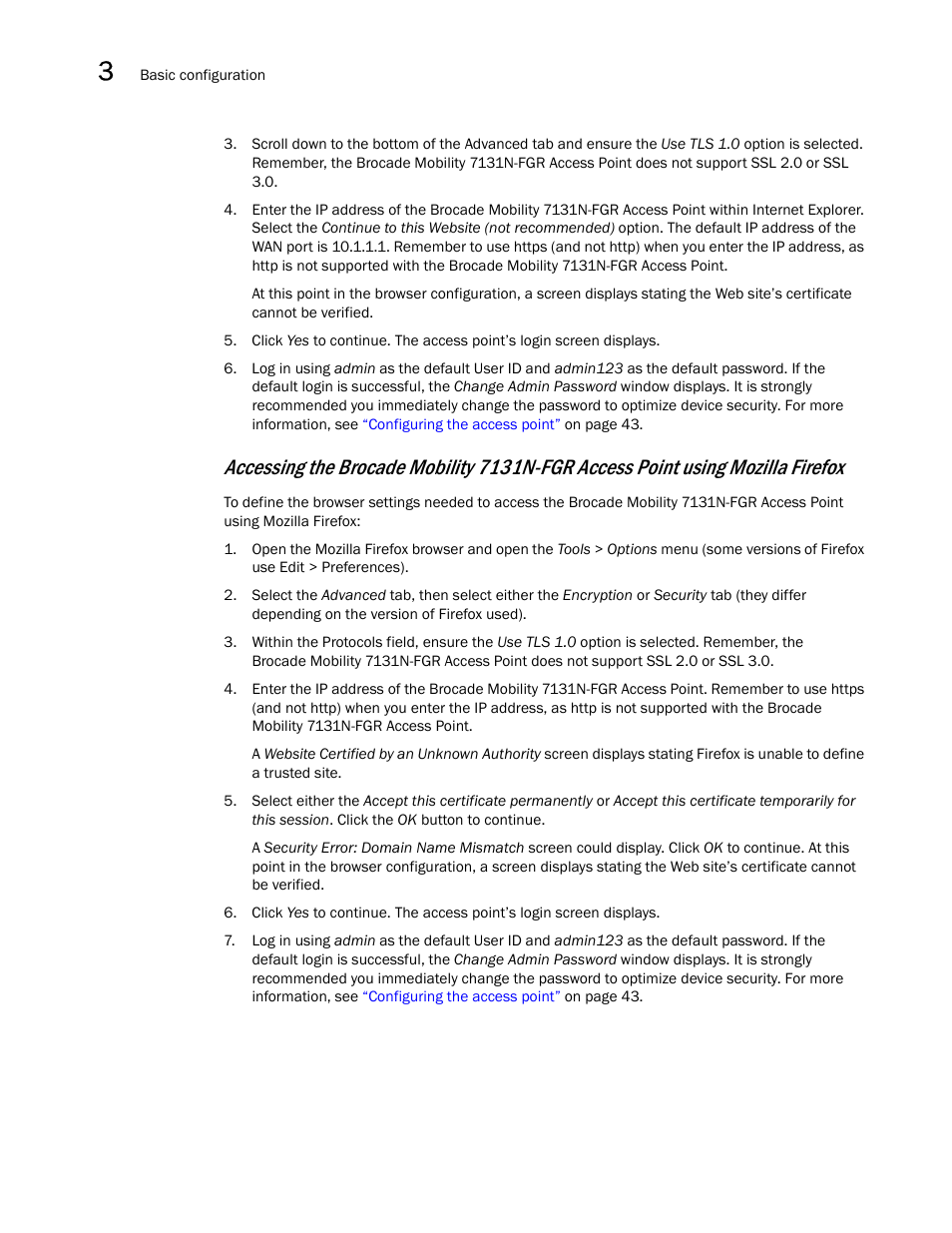Brocade Mobility 7131N-FGR Access Point Product Reference Guide (Supporting software release 4.0.0.0-35GRN and later) User Manual | Page 54 / 593