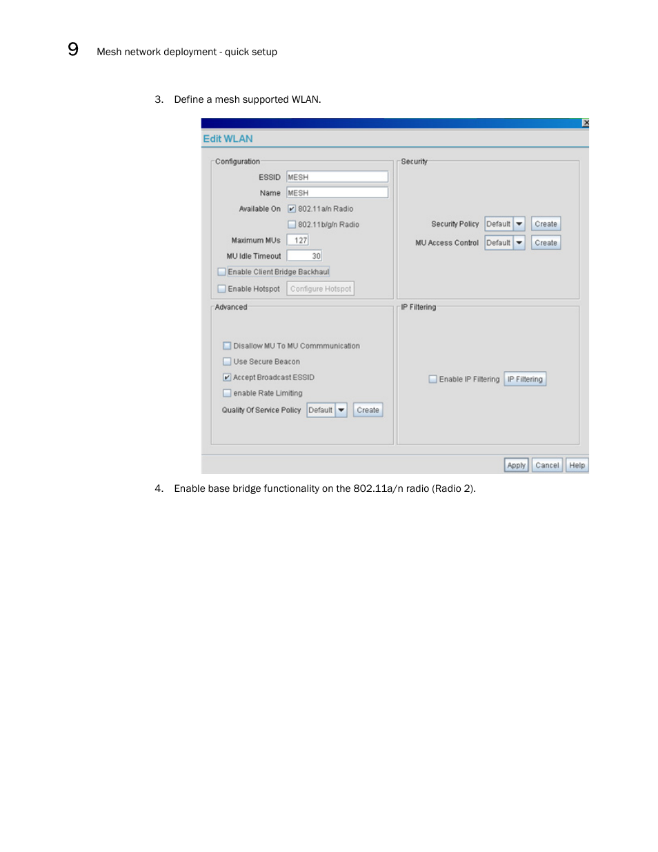 Brocade Mobility 7131N-FGR Access Point Product Reference Guide (Supporting software release 4.0.0.0-35GRN and later) User Manual | Page 546 / 593