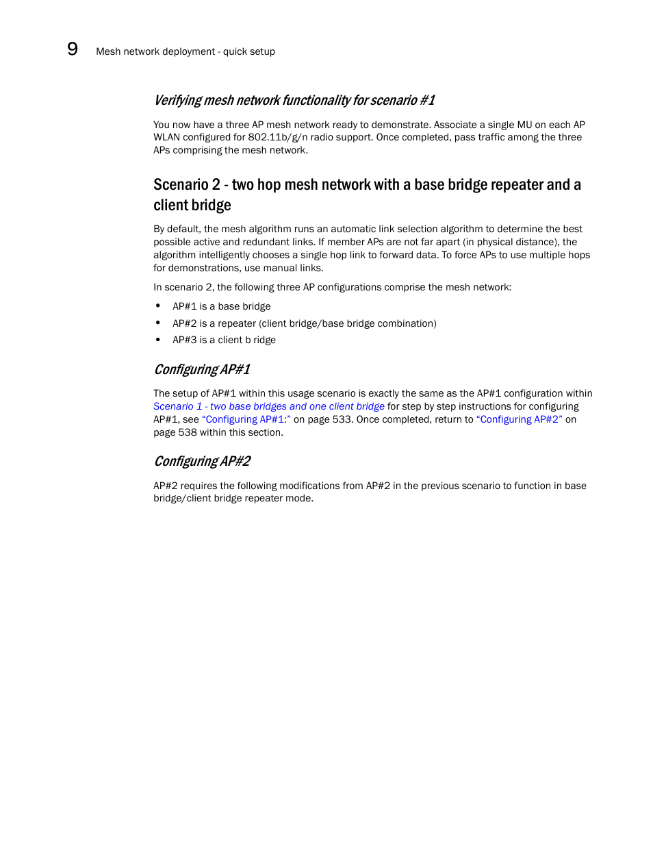 Configuring ap#1, Configuring ap#2 | Brocade Mobility 7131N-FGR Access Point Product Reference Guide (Supporting software release 4.0.0.0-35GRN and later) User Manual | Page 550 / 593