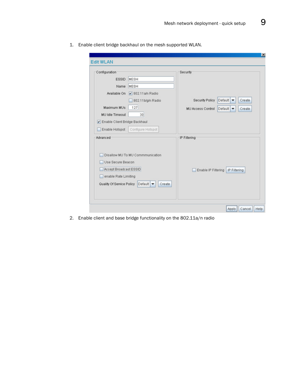 Brocade Mobility 7131N-FGR Access Point Product Reference Guide (Supporting software release 4.0.0.0-35GRN and later) User Manual | Page 551 / 593