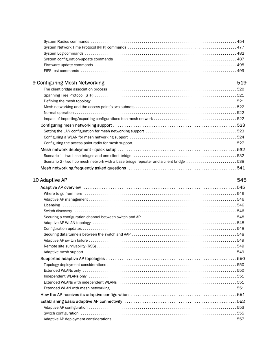 Brocade Mobility 7131N-FGR Access Point Product Reference Guide (Supporting software release 4.0.0.0-35GRN and later) User Manual | Page 7 / 593