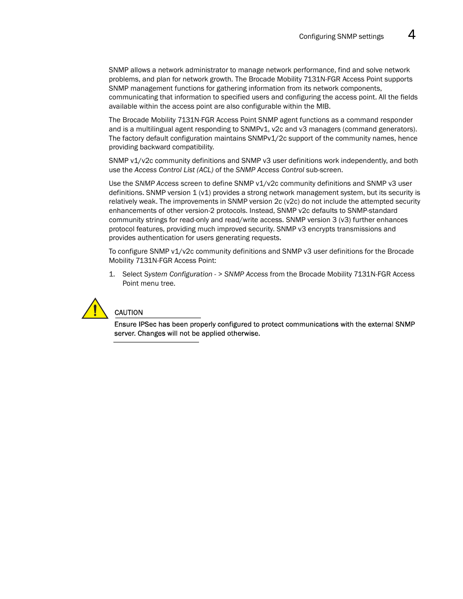 Brocade Mobility 7131N-FGR Access Point Product Reference Guide (Supporting software release 4.0.0.0-35GRN and later) User Manual | Page 89 / 593