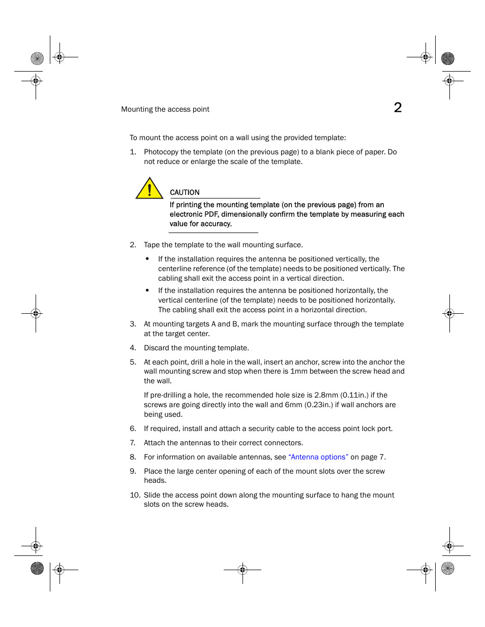 Brocade Mobility 7131N-FGR Access Point Installation Guide (Supporting software release 4.0.0.0-035GRN and later) User Manual | Page 19 / 65