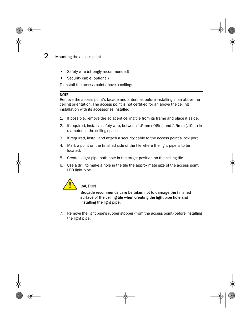 Brocade Mobility 7131N-FGR Access Point Installation Guide (Supporting software release 4.0.0.0-035GRN and later) User Manual | Page 24 / 65