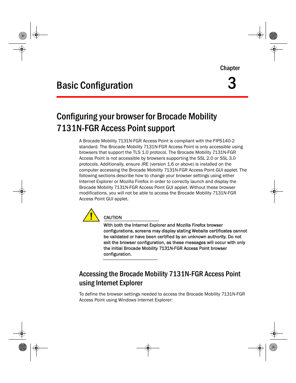 Basic configuration, 3 basic configuration | Brocade Mobility 7131N-FGR Access Point Installation Guide (Supporting software release 4.0.0.0-035GRN and later) User Manual | Page 31 / 65