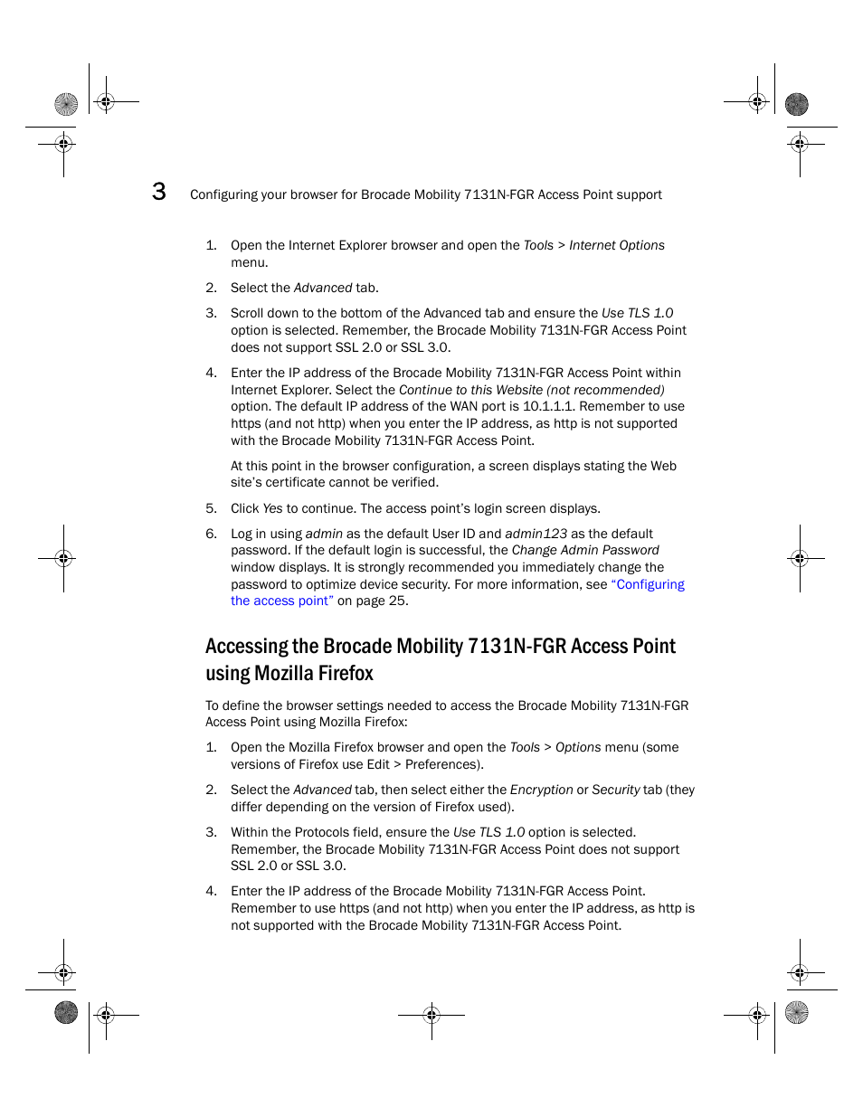 Brocade Mobility 7131N-FGR Access Point Installation Guide (Supporting software release 4.0.0.0-035GRN and later) User Manual | Page 32 / 65