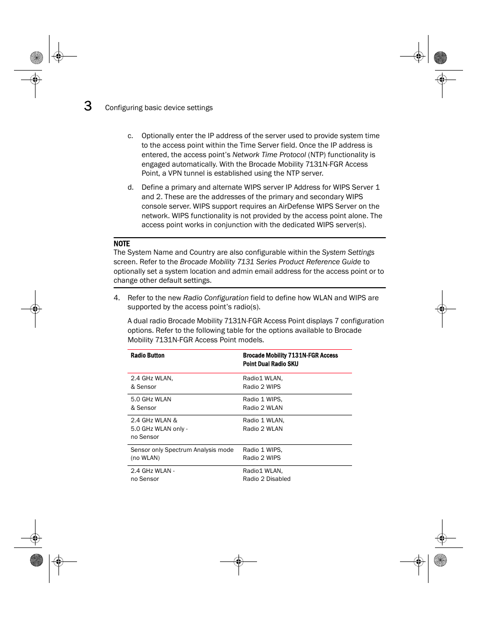 Brocade Mobility 7131N-FGR Access Point Installation Guide (Supporting software release 4.0.0.0-035GRN and later) User Manual | Page 38 / 65