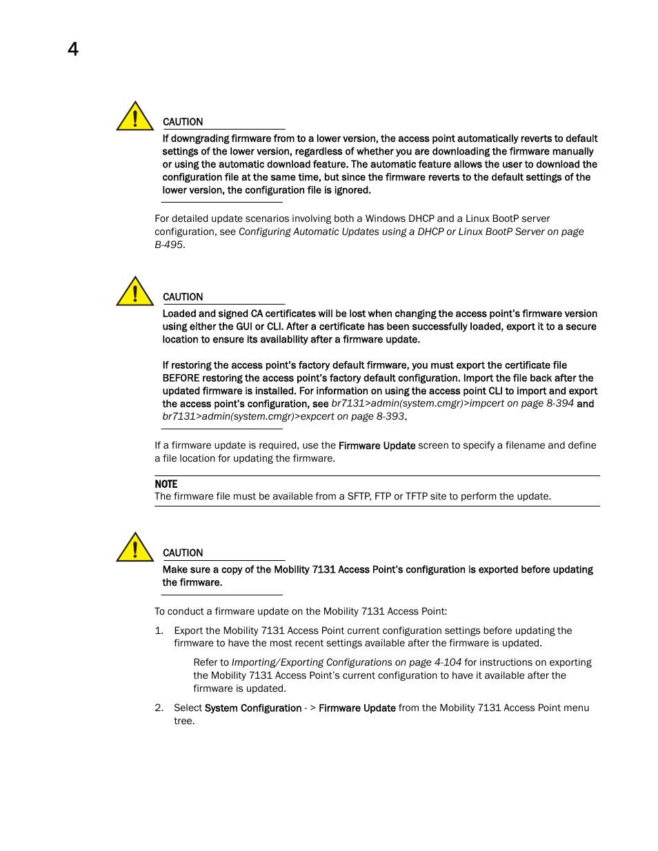 Brocade Mobility 7131 Access Point Product Reference Guide (Supporting software release 4.4.0.0 and later) User Manual | Page 122 / 520